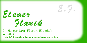 elemer flamik business card